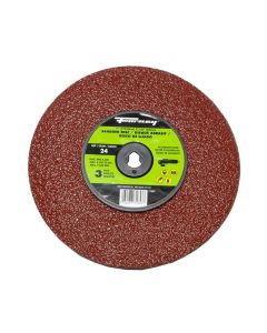 Forney Industries Resin Fibre Sanding Disc, Aluminum Oxide, 7 in x 7/8 in Arbor, 24 Grit