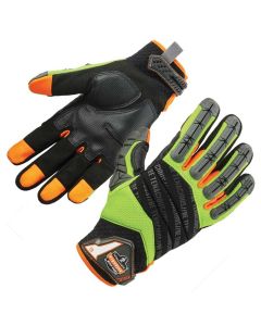 ERG17685 image(0) - Ergodyne 924 XL Lime Hybrid Dorsal Impact-Reduce Gloves