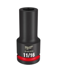 MLW49-66-6334 image(0) - Milwaukee Tool SHOCKWAVE Impact Duty  3/4"Drive 11/16" Deep 6 Point Socket