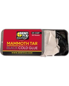 Dent Fix Mammoth Tar Black Cold Glue DF-CGBT is great for quickly and safely moving large areas of metal. Mammoth Tar Black Cold Glue adhesive is applied in normal room temperatures and is the one of the replacement cold glues included in the GLUEMAX Stat