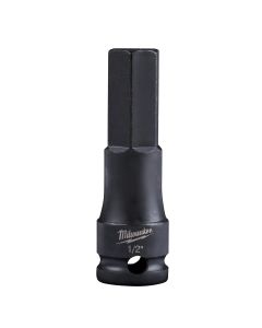 MLW49-66-5154 image(1) - Milwaukee Tool 1/2" SHOCKWAVE Lineman's Impact 3/8" Drive Hex Bit Socket