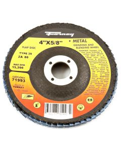 Forney Industries Flap Disc, Type 29, 4 in x 5/8 in, ZA80